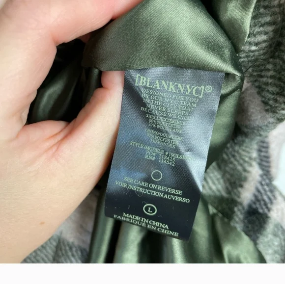BlankNYC Plaid Shacket/Coat Pink and Green NWT - Picture 5 of 5